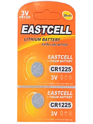       2 x CR1225 3V Lithium Knopfzelle 50 mAh ( 1 Card a 2 Batterien ) EAST