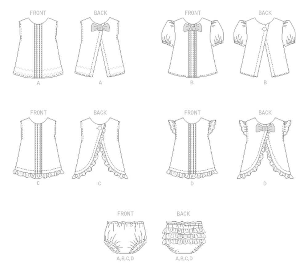 SEWING PATTERN Baby Clothes Clothing Girls - Dress Top SEWING PATTERN Baby Clothes Clothing Girls - Dress Top