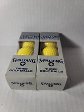 Vintage Spalding Golf Balls Custom Imprinted Neon Yellow lot
