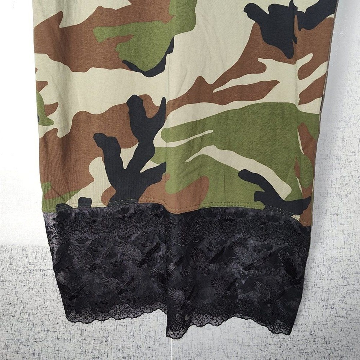 ☆Adidas x Dry Clean Only☆Originals Lace Shirt Dress Camo Adidas Originals x KSENIASCHNAIDER Reprocessed PATCHWORK