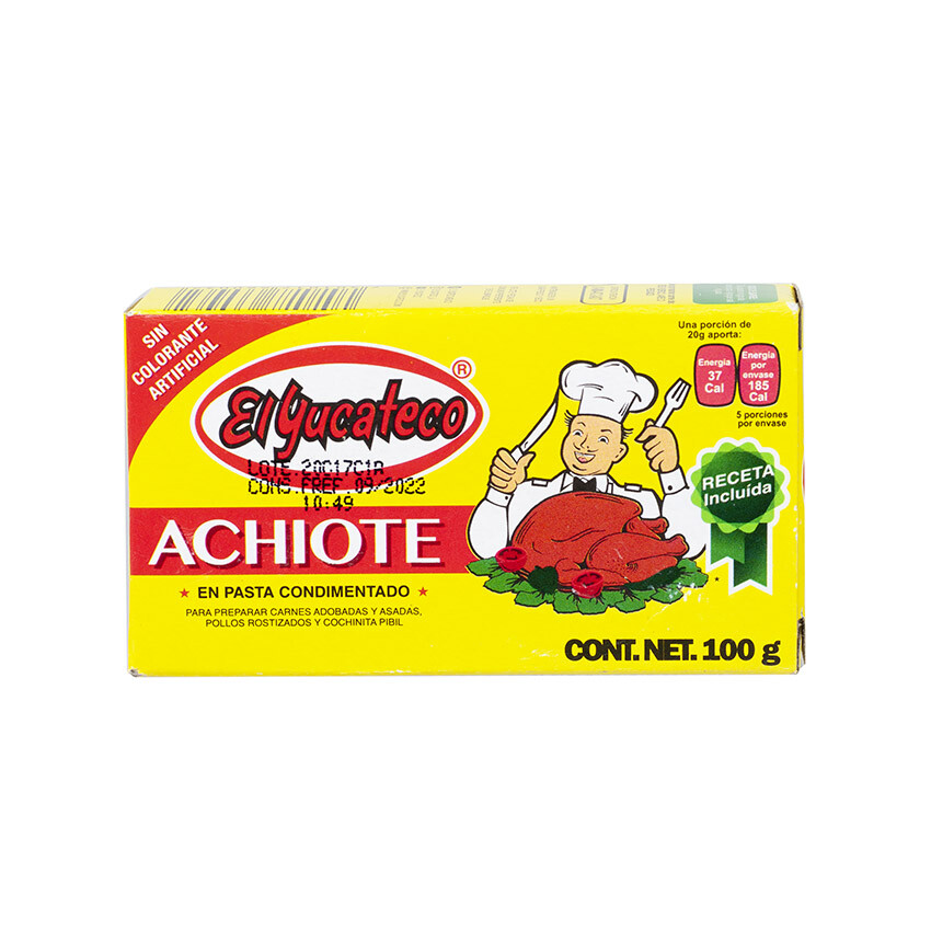 EL YUCATECO Achiote en Pasta - Pasta de especias de achiote, 100 g (39,80 EUR/kg)
