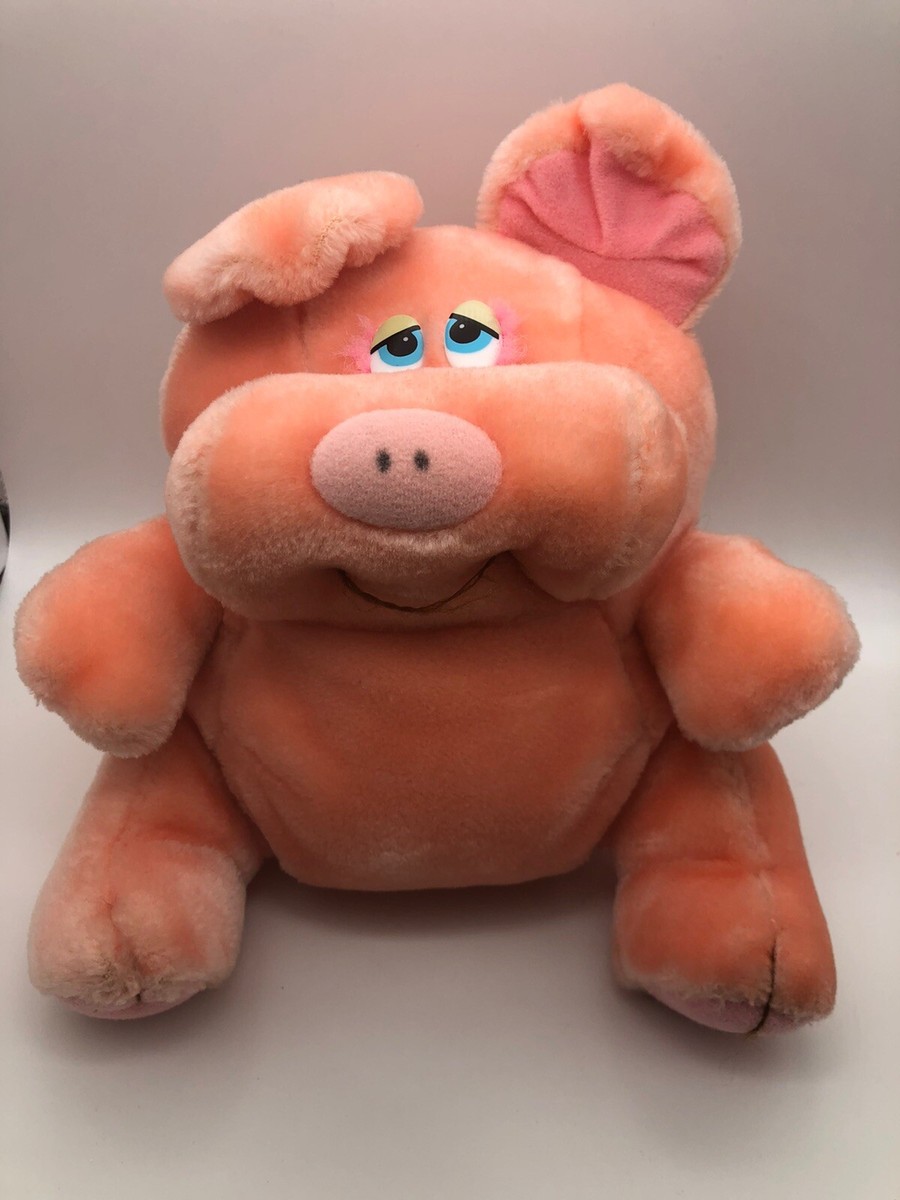 Vintage 9” Chubby Pig Plush Stuffed Animal - Emotions Mattel 1984