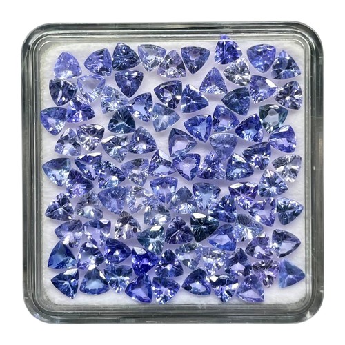 25 Pcs Natural Tanzanite 3.4mm Trillion Cut Dazzling Loose Gemstones Wholesale - Picture 18 of 19