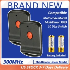2pcs 3089 Gate Opener Remote 10 Dip Switch Garage Door Opener Remote Transmitter