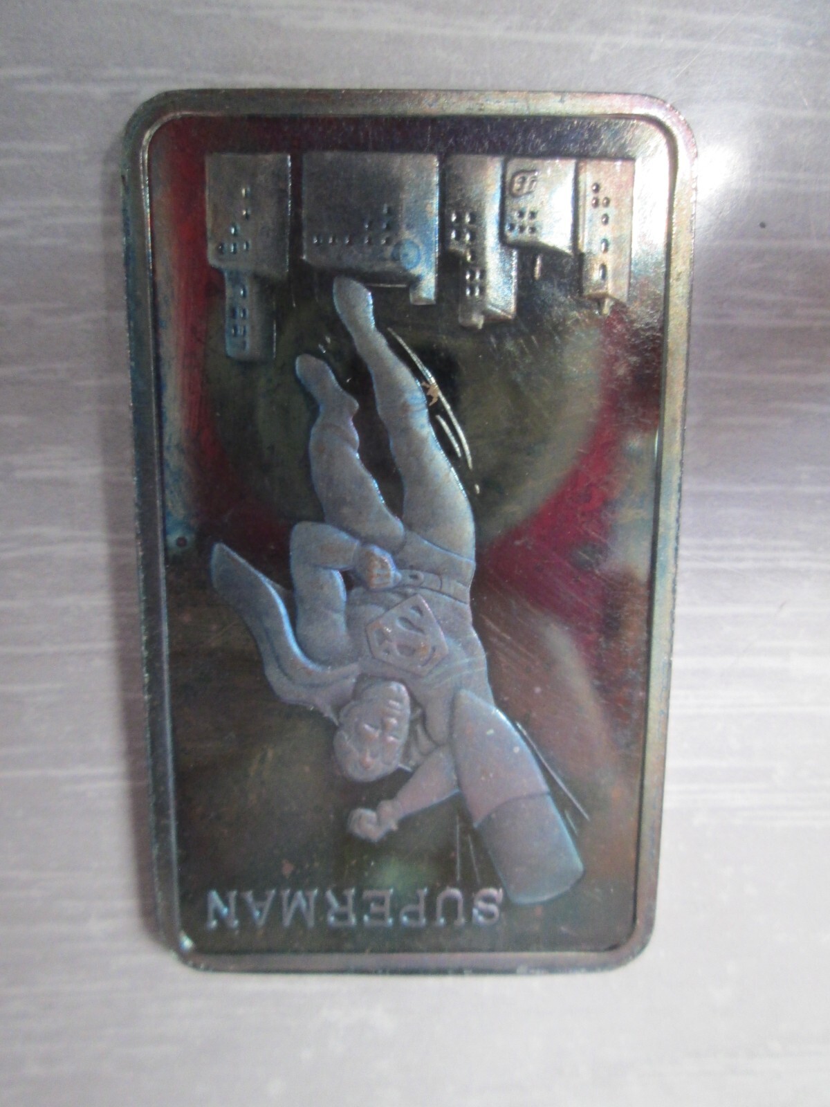 Superman 1974 Proof .999 Fine Silver 1 Ounce Art Bar