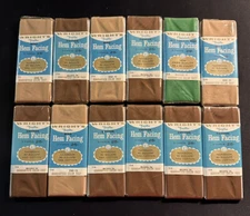 Lot of 12 Wright’s Hem Facing Bias 3yds. Ea. Misc Colors in Wright’s Box