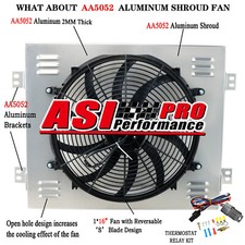 Aluminum Radiator Fan Shroud fit 1960-1962 1961 Chevy Apache Pickup Truck GMC