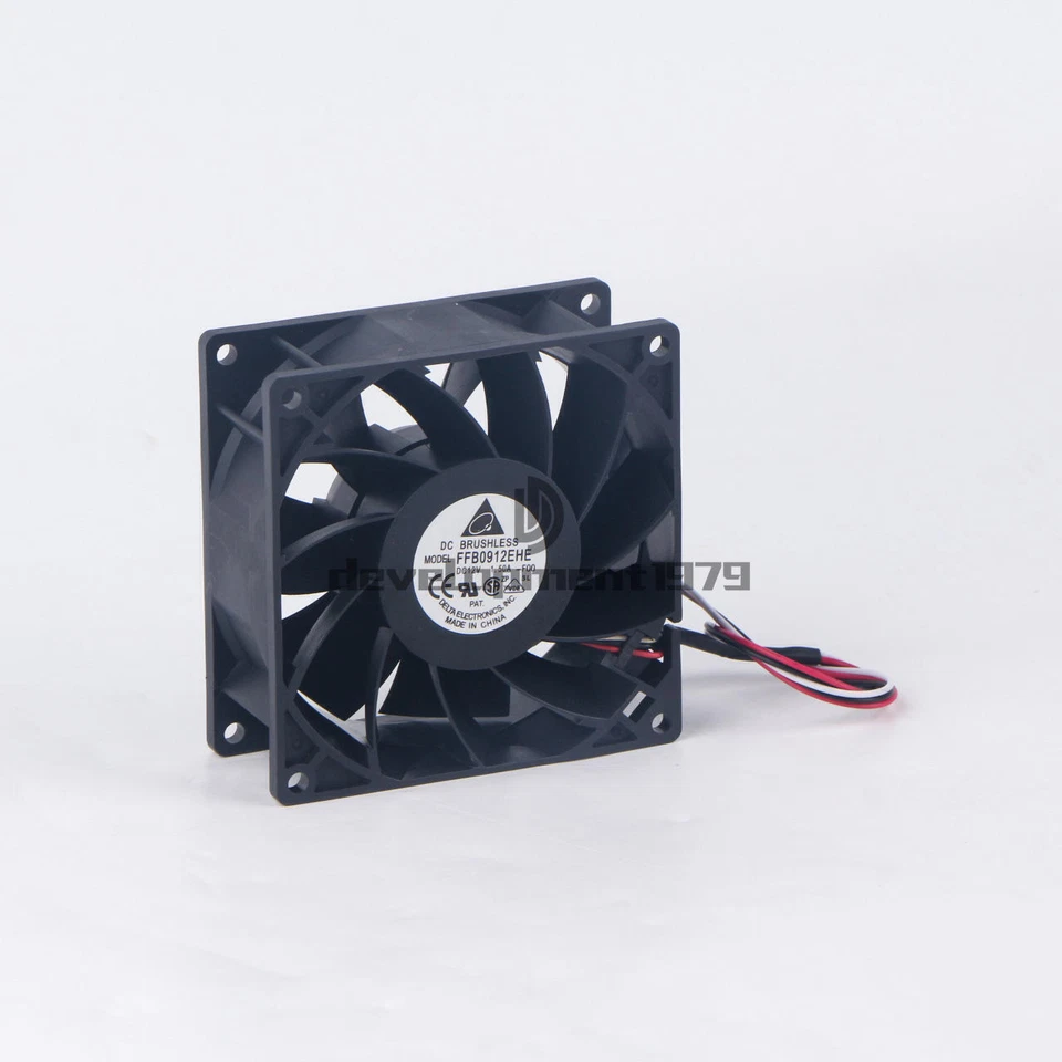 One New Delta High Airflow Fan FFB0912EHE 92x92x38mm 92mm 9038 12V 1.5A 3wire - Image 4 of 4