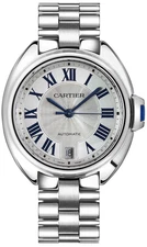 Cartier Cle De Cartier Sunray Silver Dial Blue Indices Unisex Watch WSCL0006