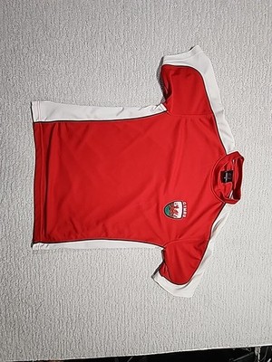Manav Premier Clothing Soccer Jersey CYMRU Wales Men's Size Mediu Red Sewn Logo 