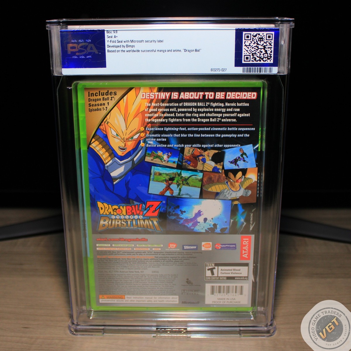 PSA 9.8 A+ - Dragon Ball Z: Burst Limit [w/ Bonus DVD] Xbox 360