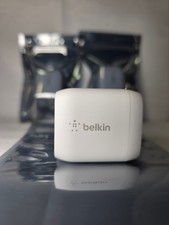 Belkin - White Dual USB-C GaN Wall Charger PPS 45W - New-Open Box-Never Used