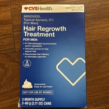 CVS Hair Regrowth Treatment Men 3 Month Supply Topical Aerosol Rogaine Exp 11/25