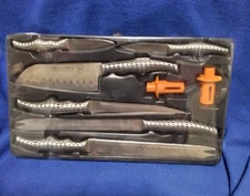 Forever Sharp Platinum 8 Pc Knife Set carving knife, bread knife, paring, filet