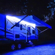 RV Awning Lights, 12V 16.4FT Camping Awning Lights, Motorhome Travel Blue