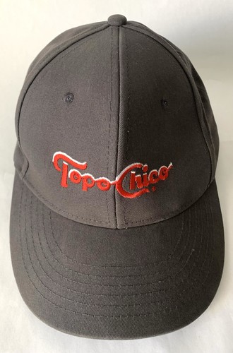 Topo Chico Mineral Water Gray Snapback Cap Red Embroidered Logo Adjustable Hat