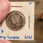 1919 Mercury Dime 10C Silver 0.9 Fine Business Strike Philadelphia KM#140