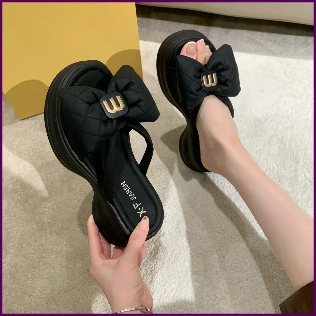 SAOLA Ciabatte donna 2025 nuove estive scarpe casual versatili suola spessa sandali