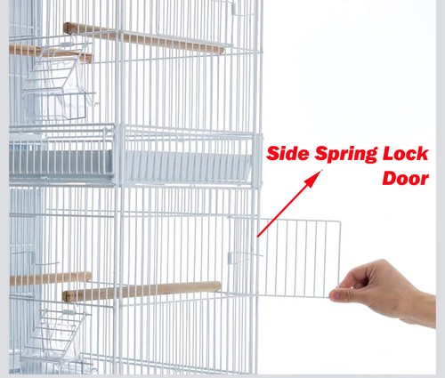 Lot 2 of X-LARGE Triple Breeding Flight Bird Cages Double Divider Side Nest Door