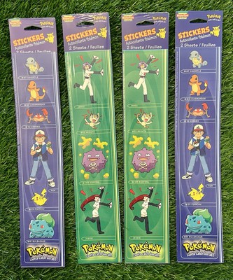 Pokémon Sticker Sheets Stickertime Team Rocket Ash Pikachu Lot Of 4 Vintage 1999