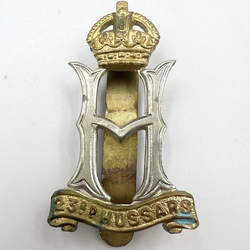Genuine WW2 23rd Hussars Cap Badge