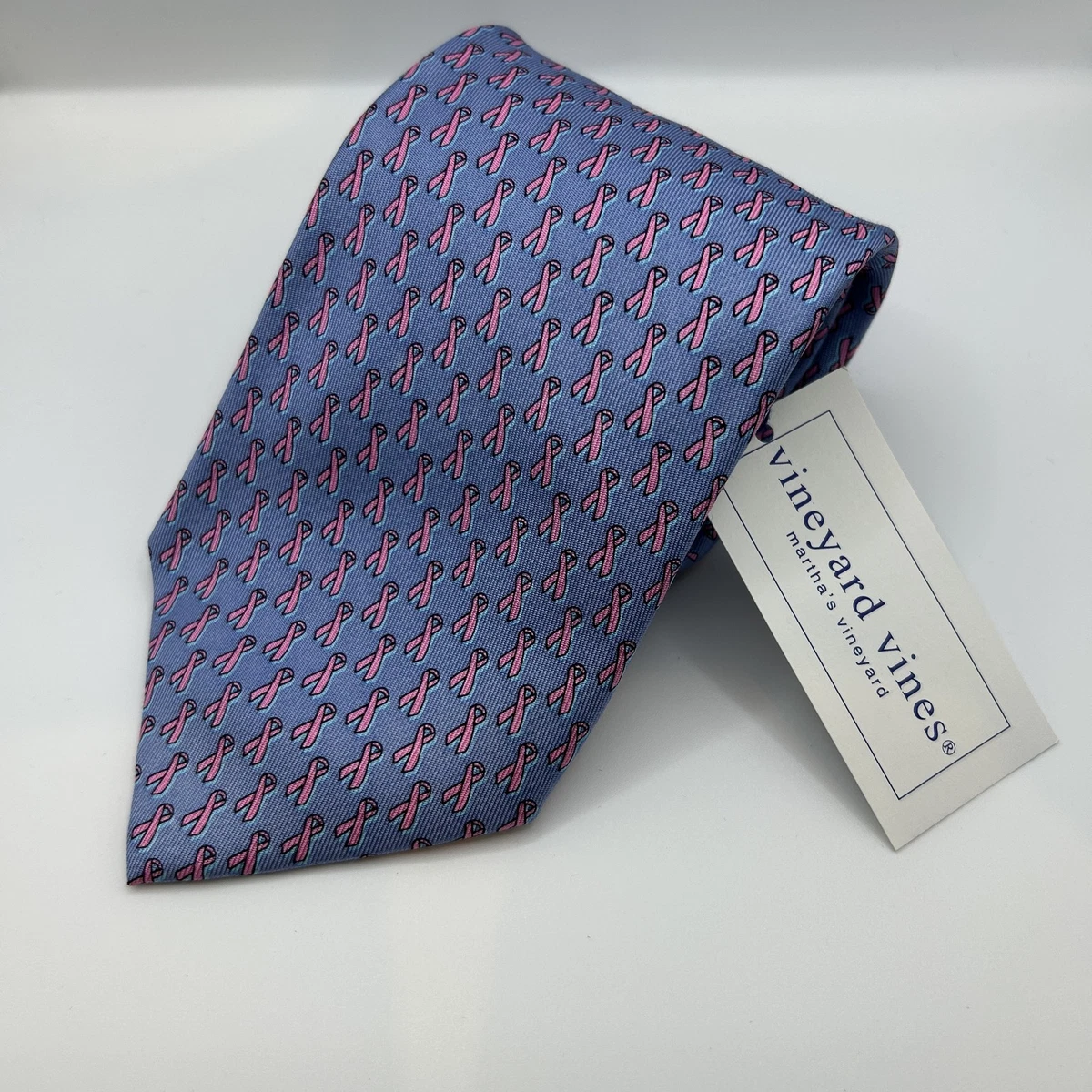 Vineyard Vines Striped 100% Silk Ties for Men for sale | eBay Vineyard Vines Custom Collection Hillside School 1901 Tie Blue w Crest & Stripe main image 1