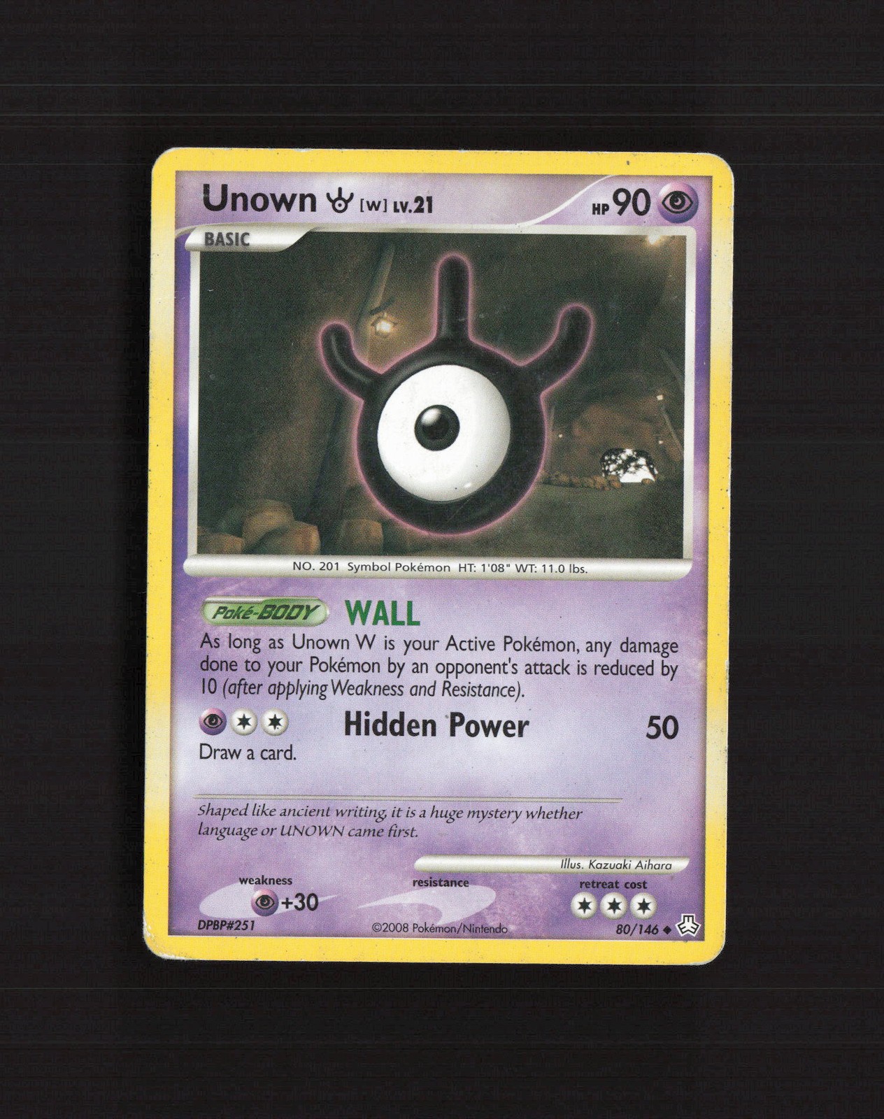 Unown W 80/146 Legends Awakened Uncommon Pokemon Card DMG
