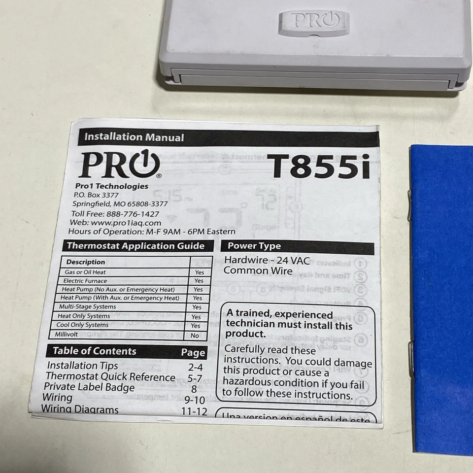 Pro1 4 Heat/2 Cool 7 Day 5/1/1 Electric Gas Programmable Wi-Fi Thermostat - Image 4 of 4