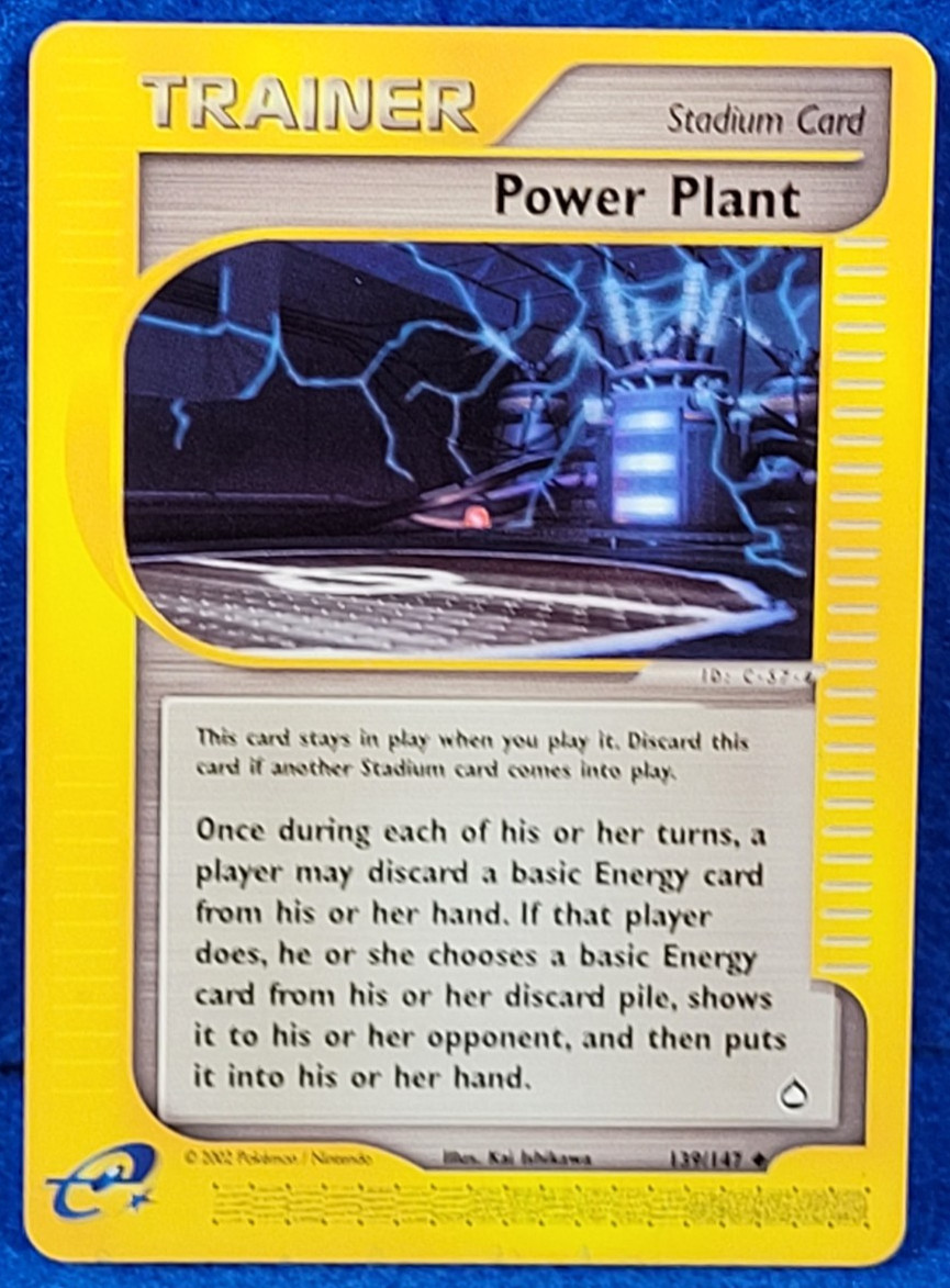 Power Plant Aquapolis e-Series NM 139/147 Regular Uncommon Pokemon 2002 Vintage
