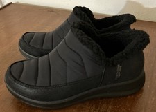 Skechers slip-in donna fuga accogliente 167113/BBK taglia 6 nero, pelliccia sintetica nuovo con scatola