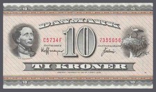 Denmark 1973 - 10 Kroner P-44ag +XF