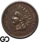 1909 Indian Head Cent Penny, Choice AU+