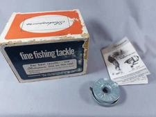 VINTAGE EMPTY SHAKESPEARE 1767 REEL BOX w/ instructions and spool