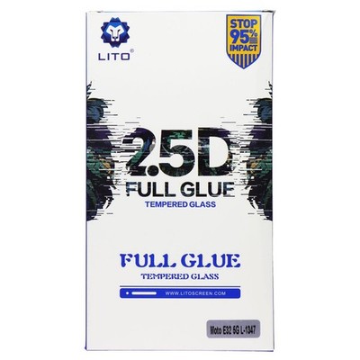 LITO 2.5D Full Glue Tempered Glass for Motorola Moto E32 5G - 10 Pack