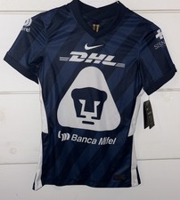 NWT Wmn Pumas UNAM 2020/2021 Away–Size Small Mexico Football Short Sleeve Shirt 