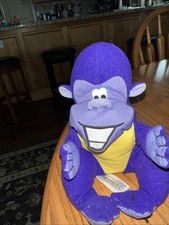 Pfizer Vintage Zyrtec Pharmaceuticals Advertising Plush Purple Gorilla 1998
