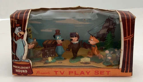VTG 1961 Huckleberry Hound TV Tinykins Marx Toys & Co. Play Set Hanna-Barbera