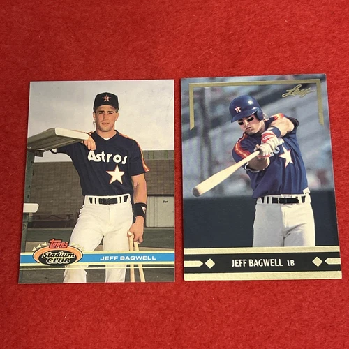 Jeff Bagwell - 1991 Stadium Club #388 and Leaf Gold #BC14 (RC’s) Rookie Cards