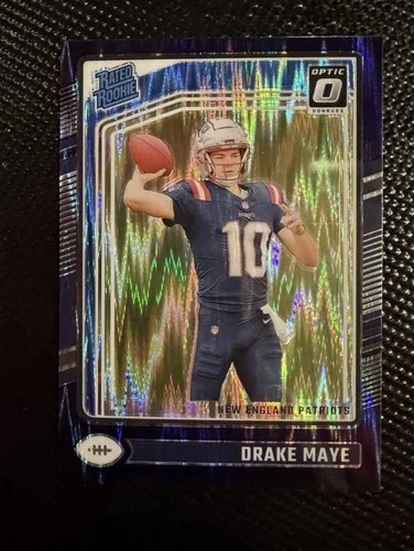2024 Panini Donruss Optic - Rated Rookie Drake Maye #229 Purple Shock Prizm (RC)