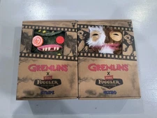 NIB: Authentic Set of 2 - Fuggler X Gremlins Gizmo & Stripe Funny Ugly Monster