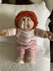 Cabbage Patch Doll In Cute Ruffle Sweater Outfit, Red Hair, Green Eyes HM 10
