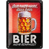Lanolu Blechschild Bier Trinken Humor Retro Bar Deko - 15X20Cm