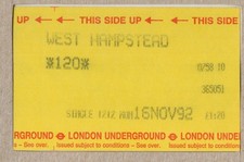 West Hampstead 10 - UTS London Underground ticket - London NW6
