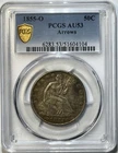 1855-O Seated Liberty Half Dollar – PCGS AU53 – Arrows at Date – SCARCE TYPE
