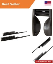 3 Row Styling Comb For Detangling, Defining And Separating Curls Black 
