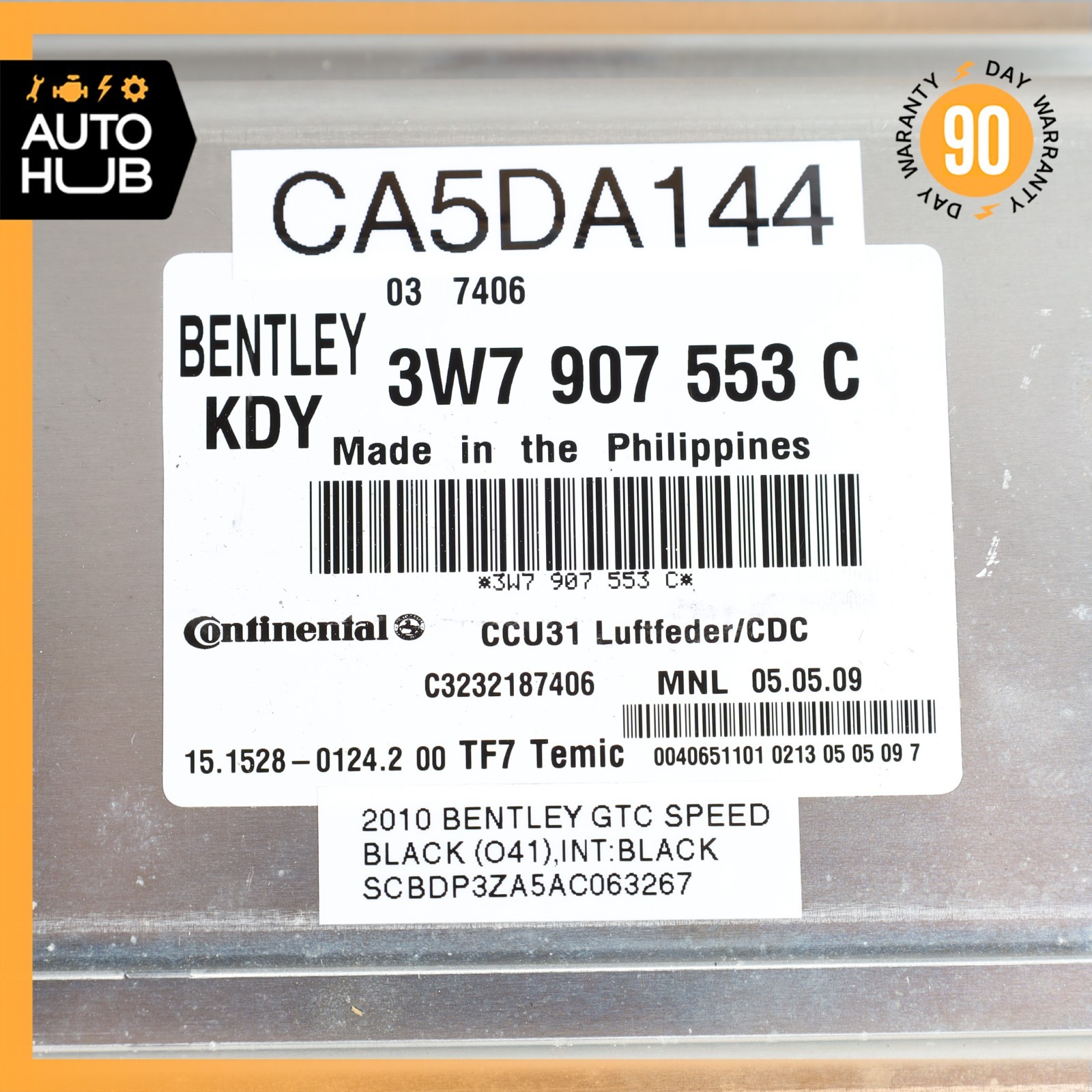 10-11 Bentley Continental GTC Speed Air Suspension Control Module OEM