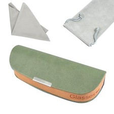 Glasses Case hard shell,3-in-1 Sunglasses Case Eyeglass Case Medium Green