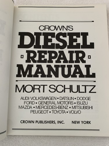 Crown's Diesel Repair Manual, Schultz, 1984, 1st Ed Hardcover VG - Picture 4 of 11