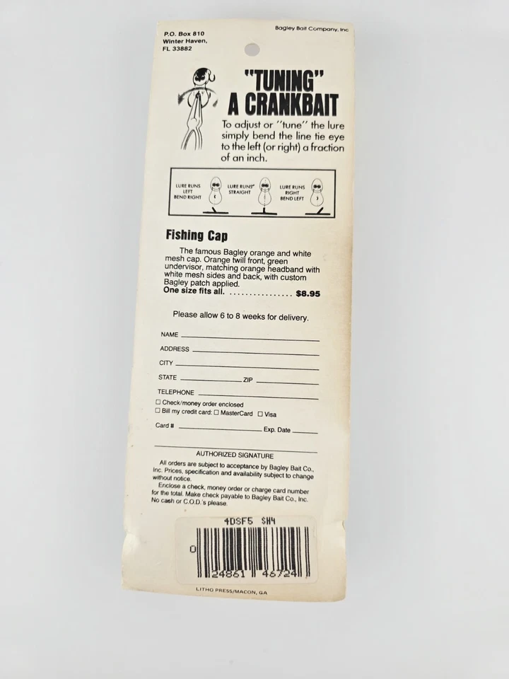 Vintage NOS Bagley 5in. Monster Shad In Shad On White Color 4DSF5-SH4 New n Box  - Image 3 of 4