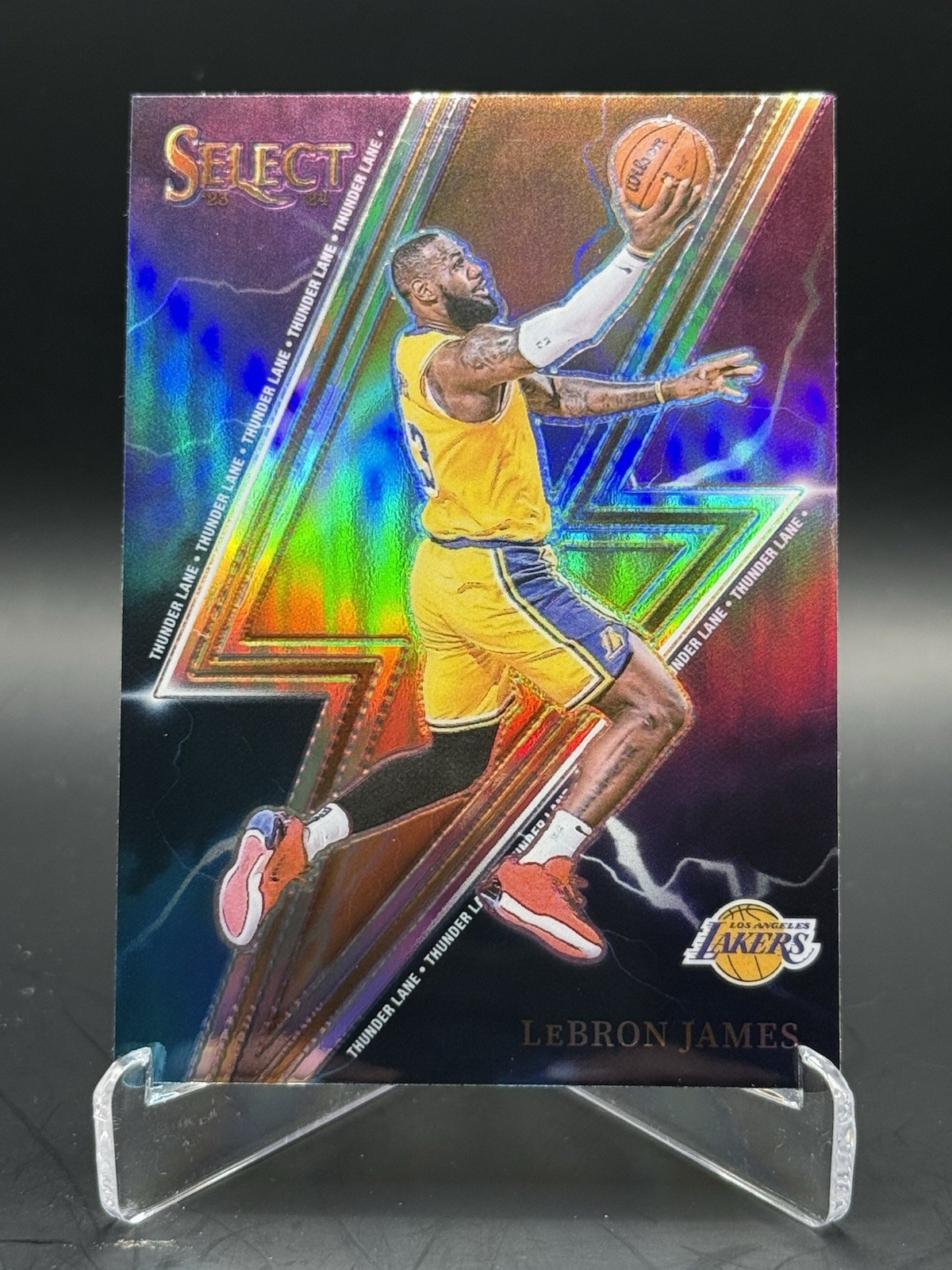 2023-24 Panini Select - Thunder Lane LeBron James #8 Silver Prizm